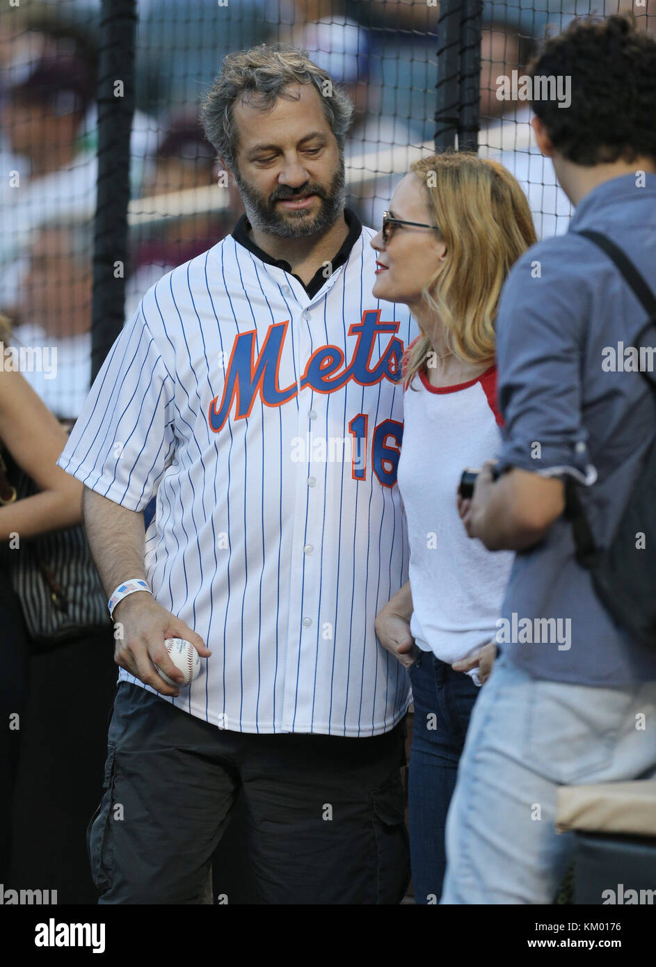 NEW YORK, NY AUGUST 02 Judd Apatow was joined by his wife Leslie