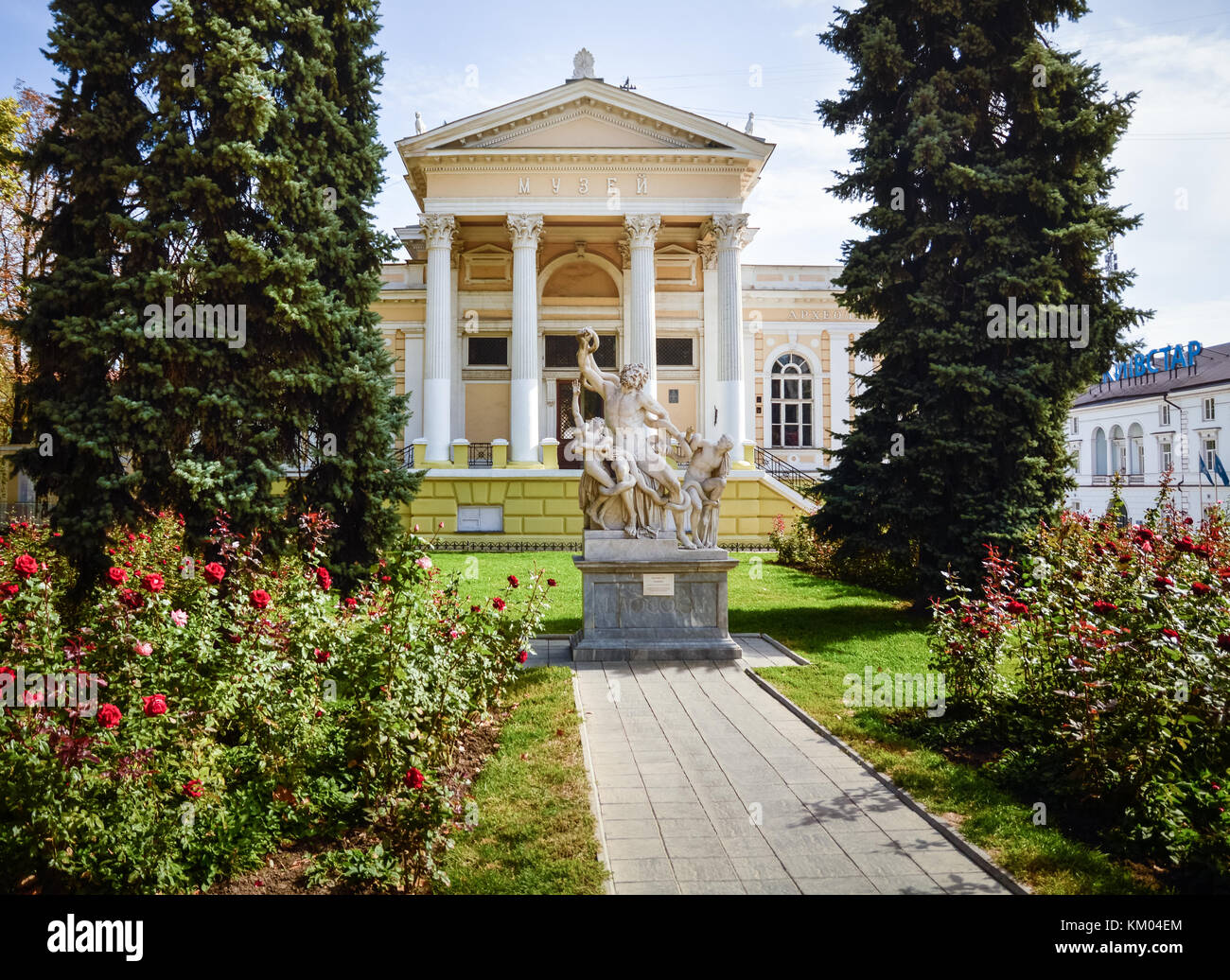 Odessa, Ukraine - October 03, 2014: Sculptural group Laocoon in front ...