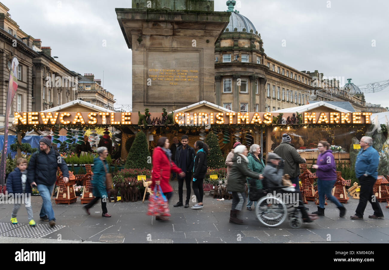 Newcastle Christmas Market 2017, Newcastle upon Tyne, England, UK Stock Photo