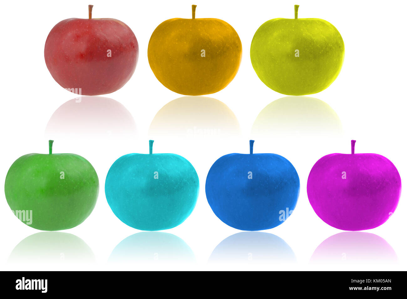 Color apples. Seven color apples Stock Photo Alamy