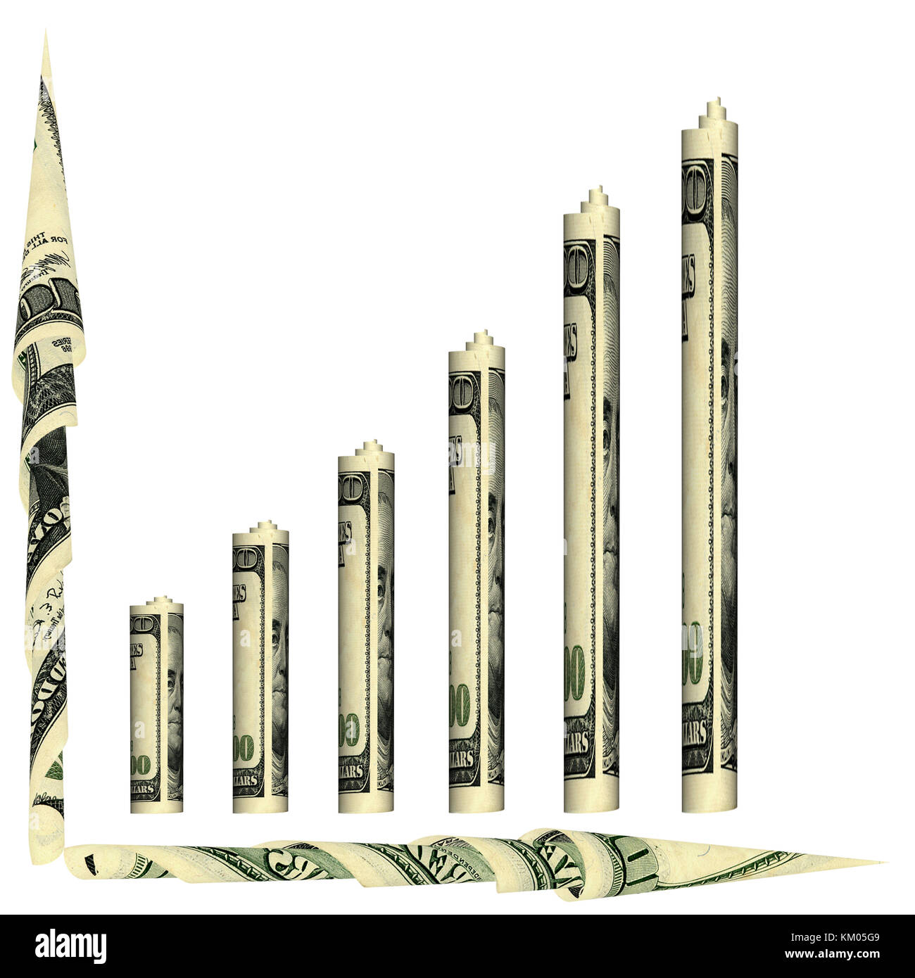 Business Graph on white background Stock Photo - Alamy