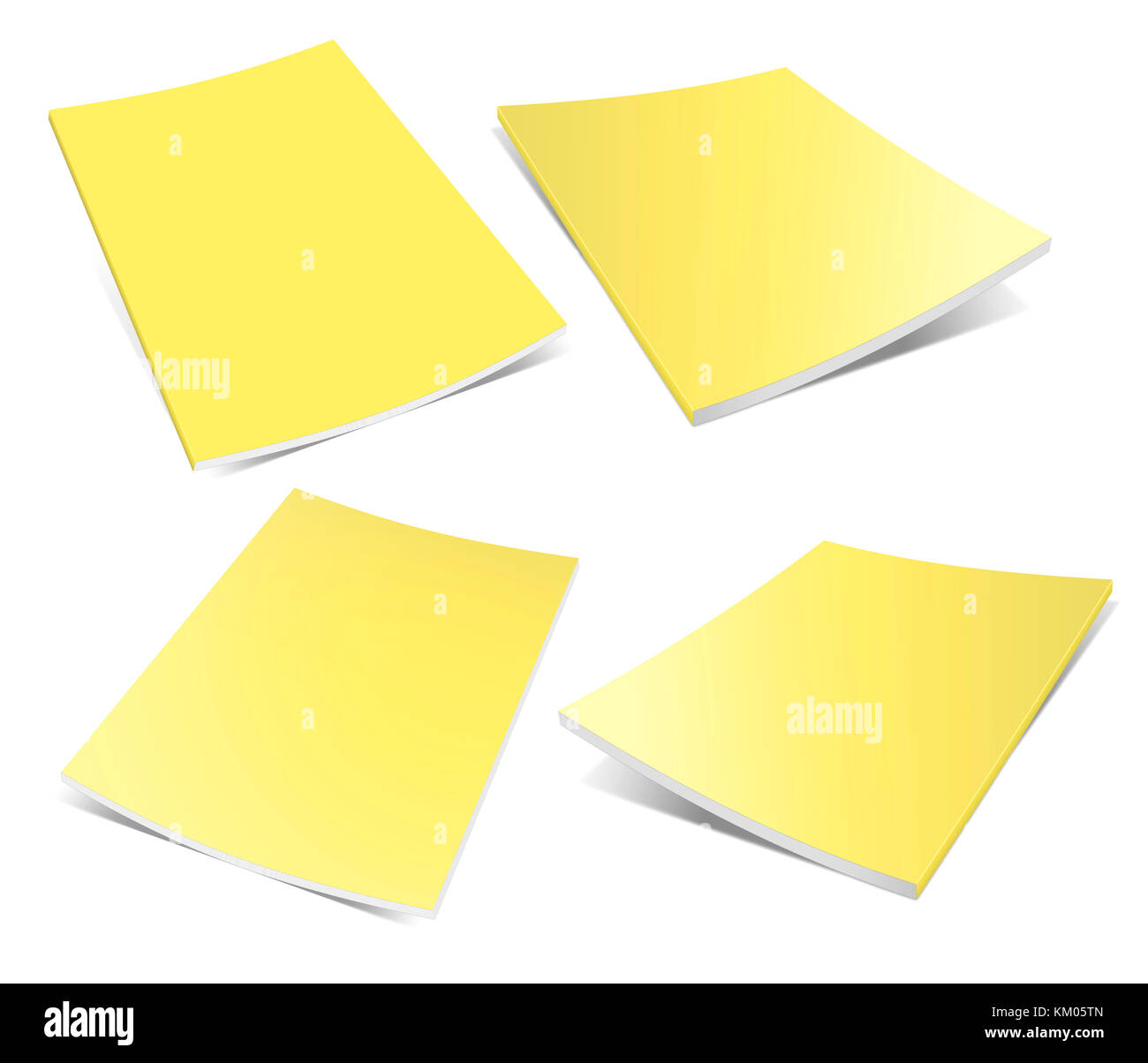 Yellow Magazine File Empty yellow magazine on white background. Ready to be personalized by ...
