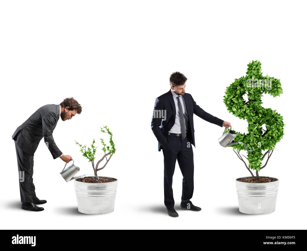Ambition and skill of a businessman. 3D Rendering Stock Photo
