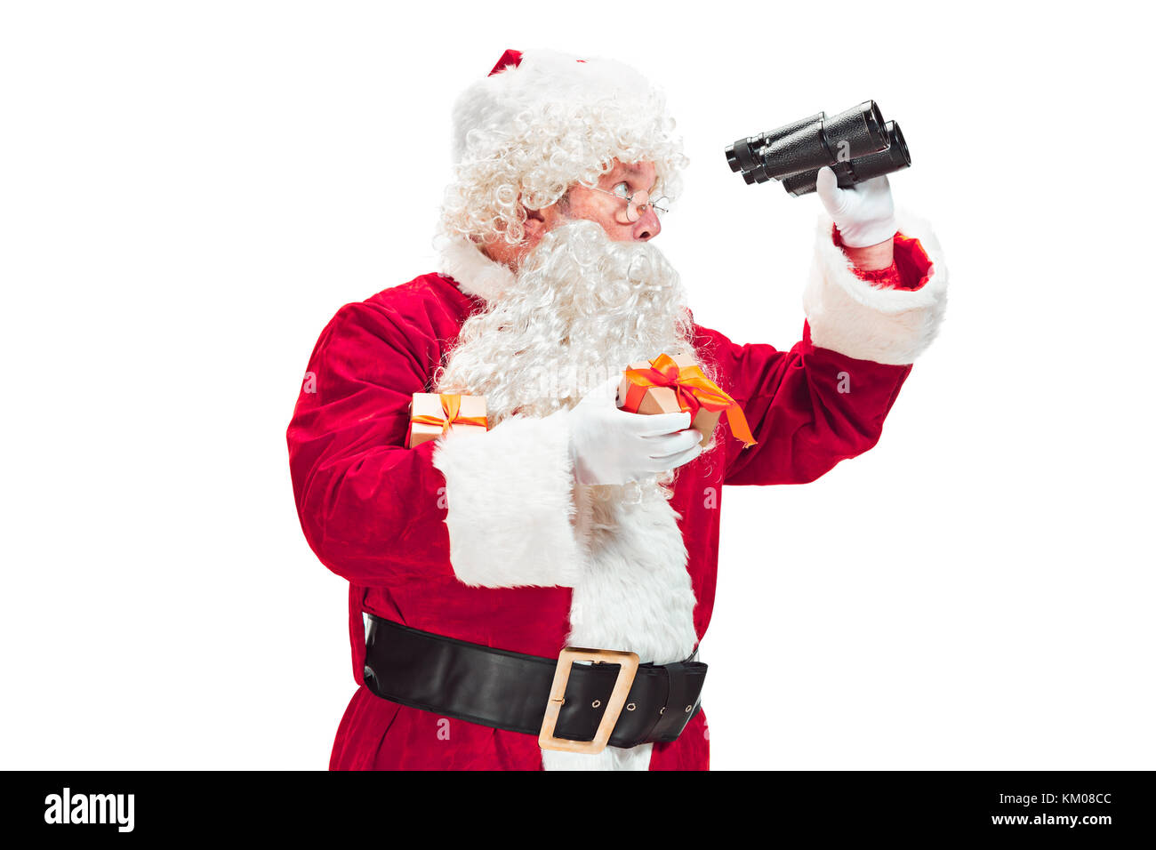Portrait of Man in Santa Claus Costume Stock Photo - Alamy