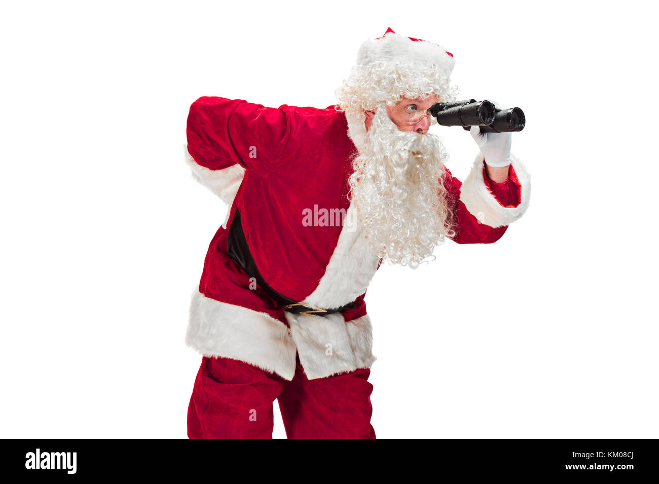 Portrait of Man in Santa Claus Costume Stock Photo - Alamy
