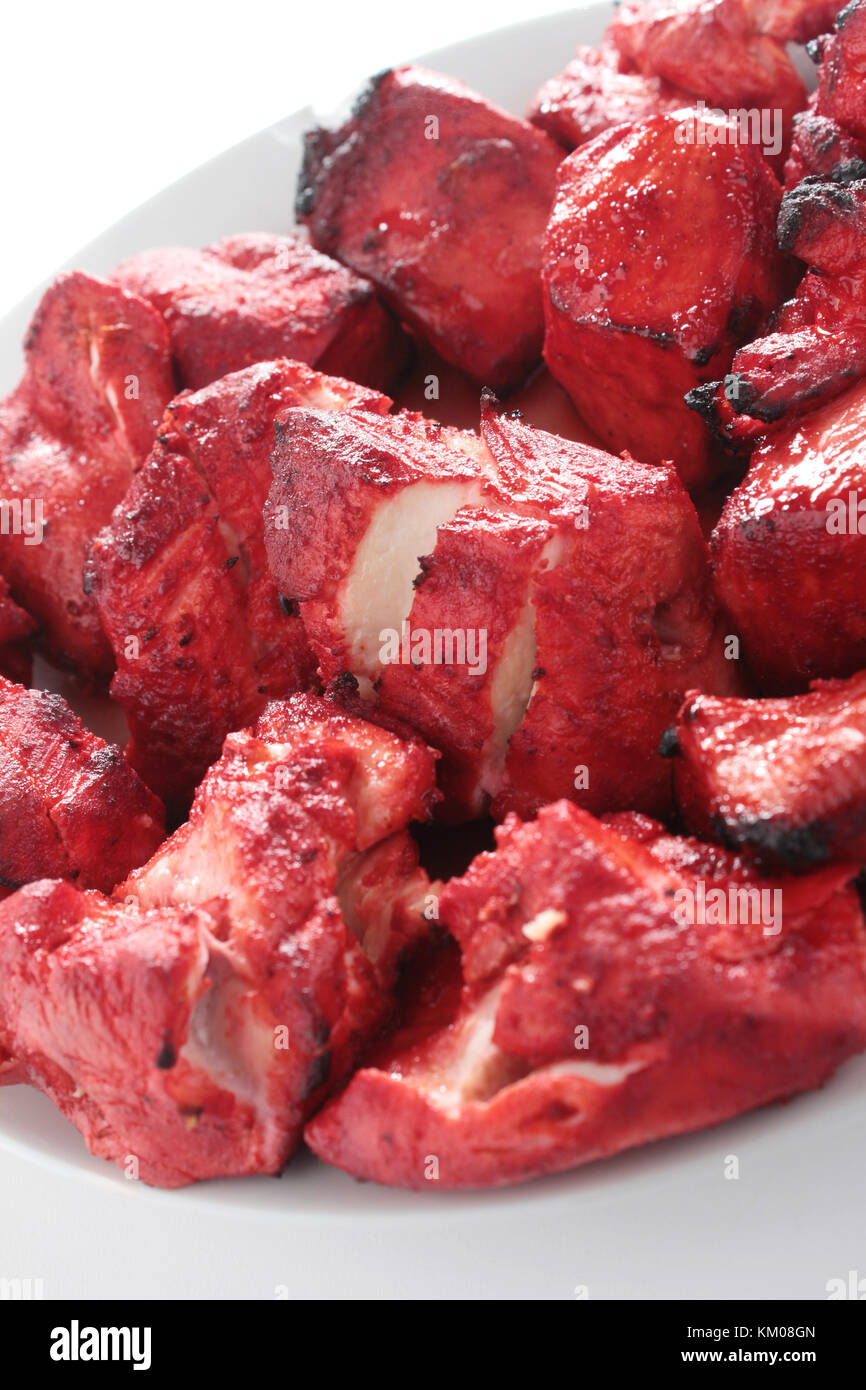 Indian Chicken Tikka Kebab Flame Grilled Stock Photo - Alamy