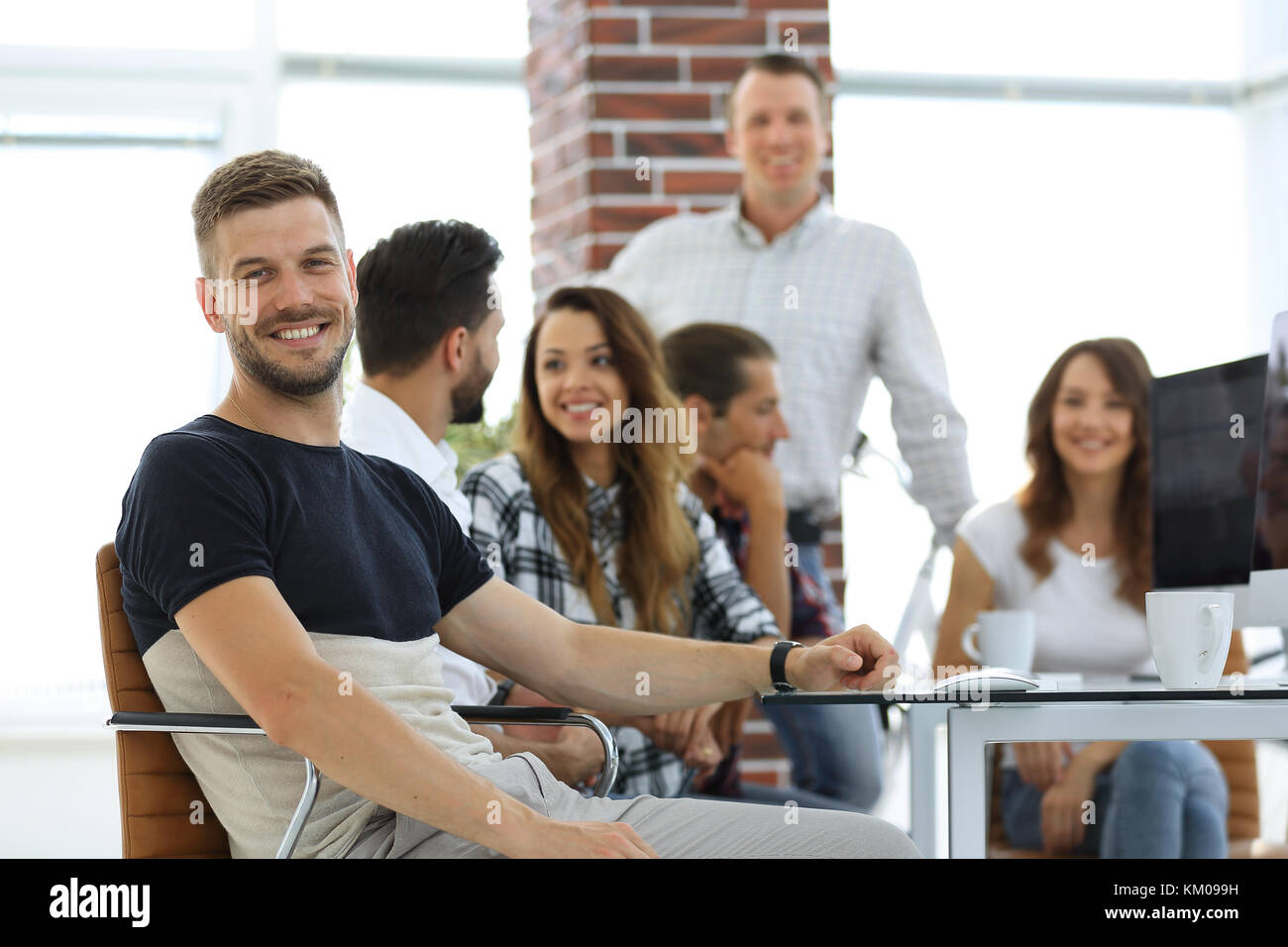 creative group of young people in the office Stock Photo - Alamy