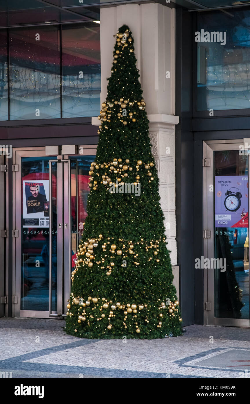 Christmas tree shopping center Palladium, Prague, Czech Republic Stock  Photo - Alamy