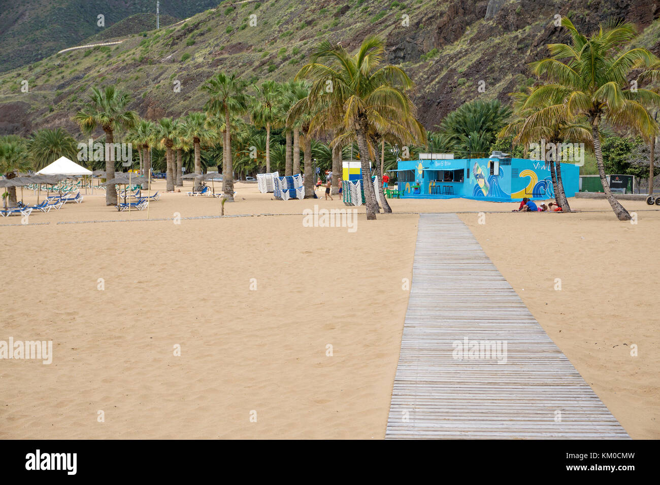 Playa Teresitas, popular beach at San Andres,Tenerife island, Canary islands, Spain Stock Photo