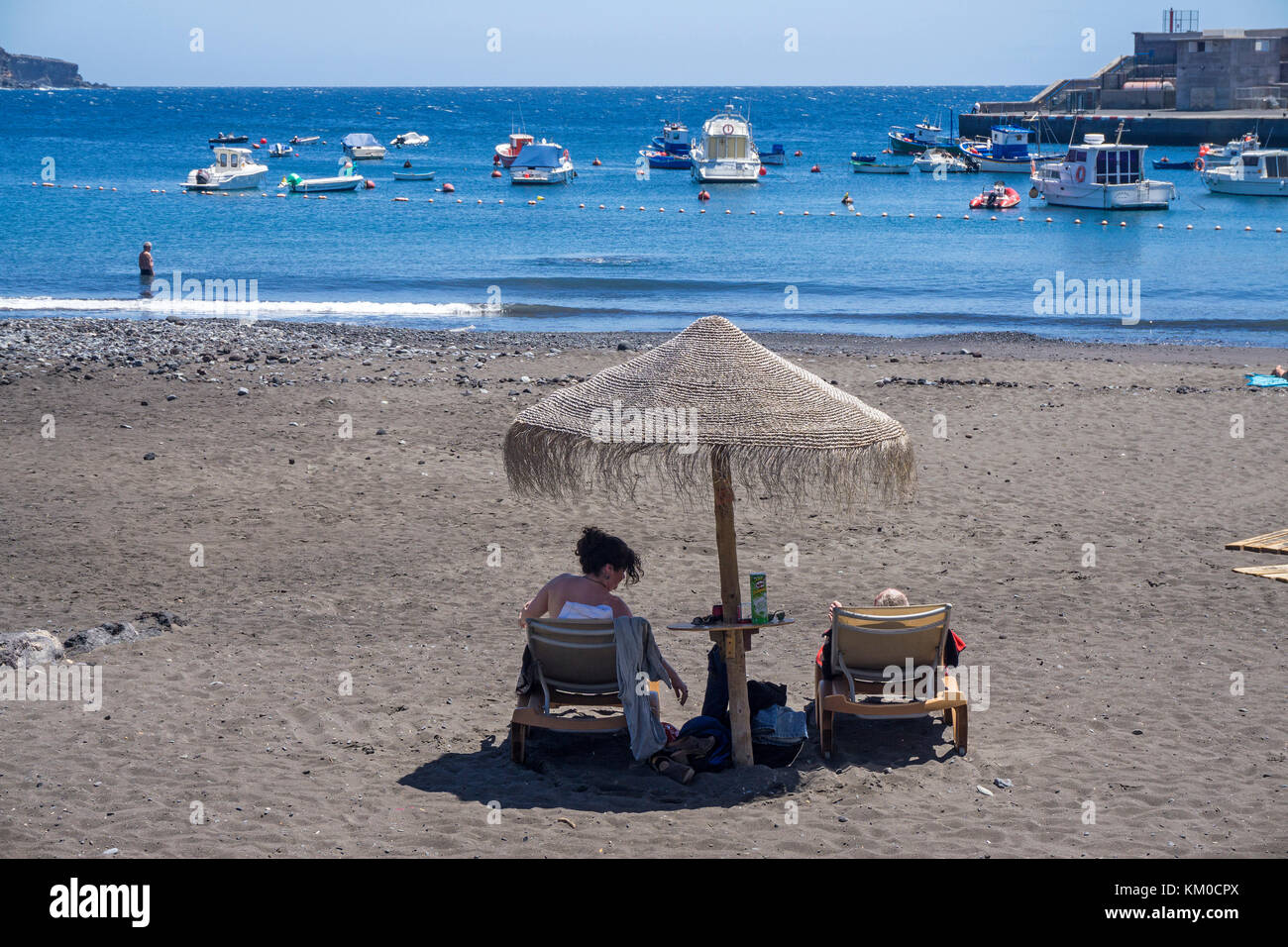 Playa San Juan, beach at west coast of the island, Tenerife island, Canary islands, Spain Stock Photo
