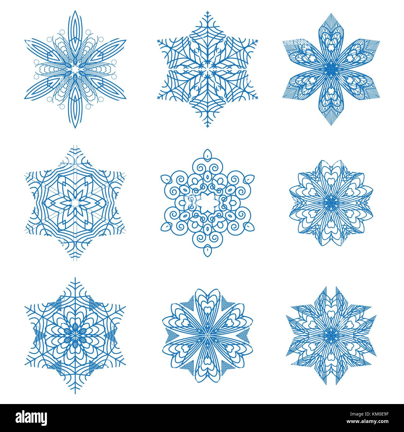 Star symbol graphic, crystal, frozen decoration, snowflakes Stock Vector