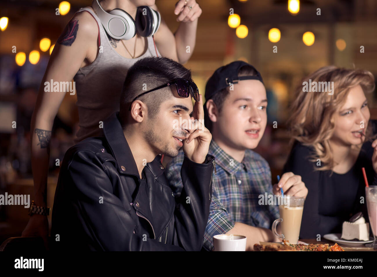 People Meeting Friendship Togetherness Coffee Shop Concept Stock Photo