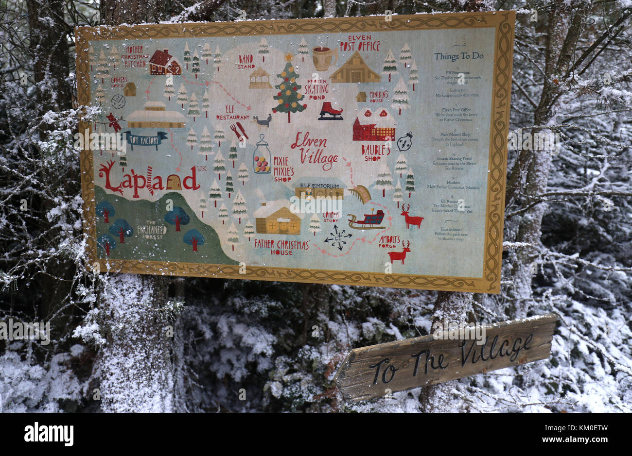 A map of the 'Arctic' wonderland of LaplandUK, a visitor attraction in