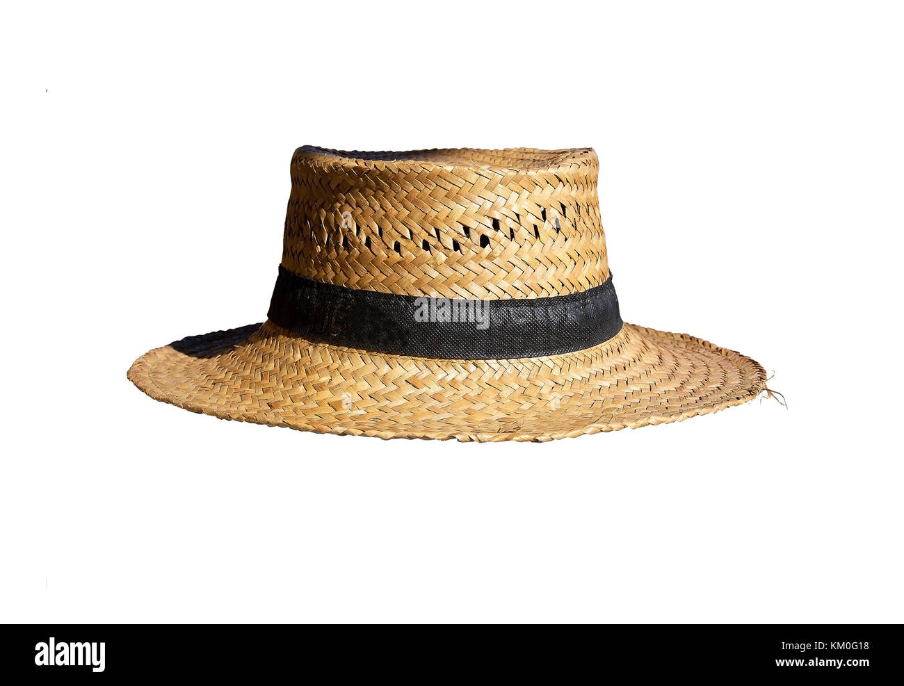 Old straw hat vintage traditional authentic Stock Photo Alamy