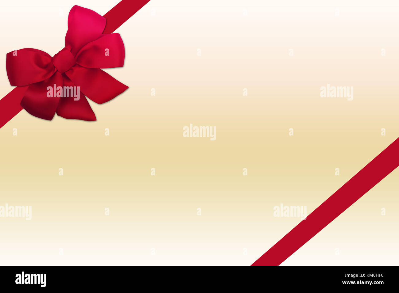 gift-shaped illustration with a big ribbon decoration Stock Photo