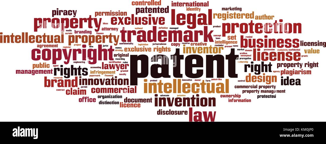 Patent word cloud concept. Vector illustration Stock Vector