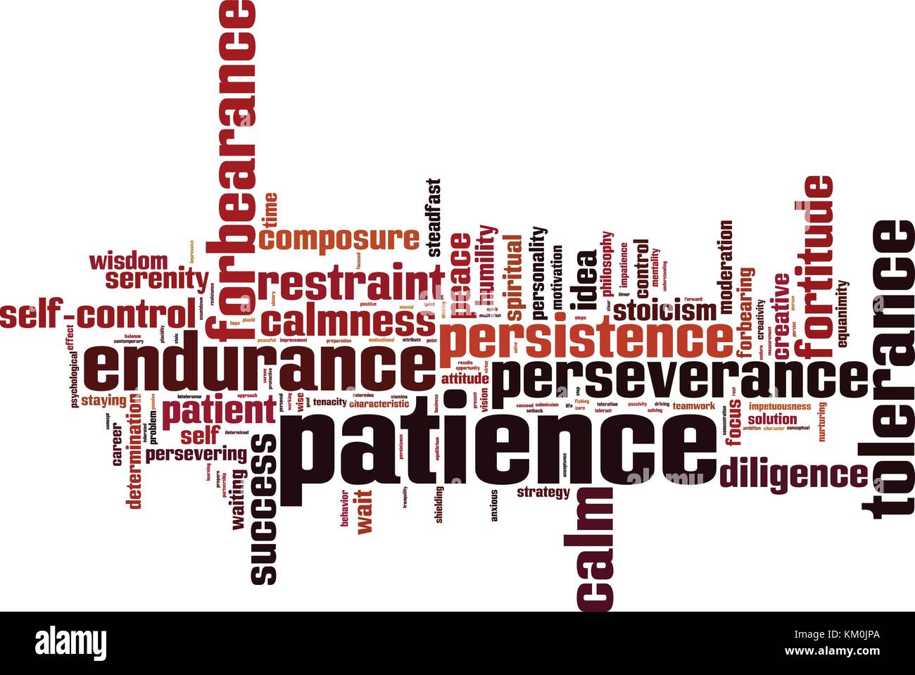 Patience word cloud concept. Vector illustration Stock Vector Image