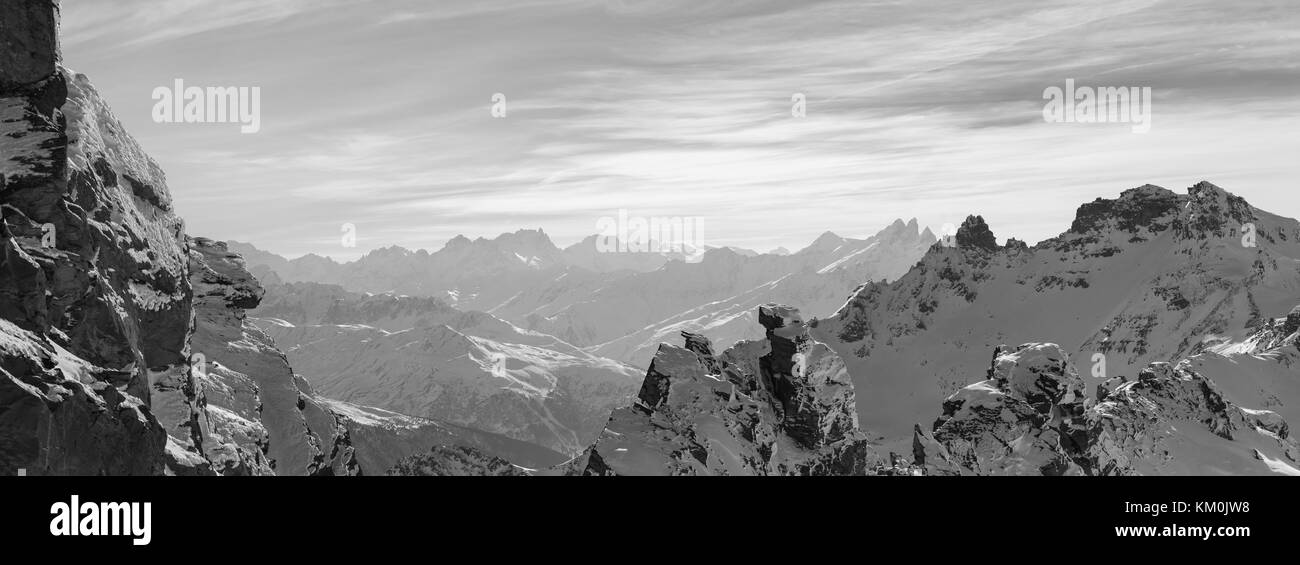 Landscape photography french alps Black and White Stock Photos & Images ...