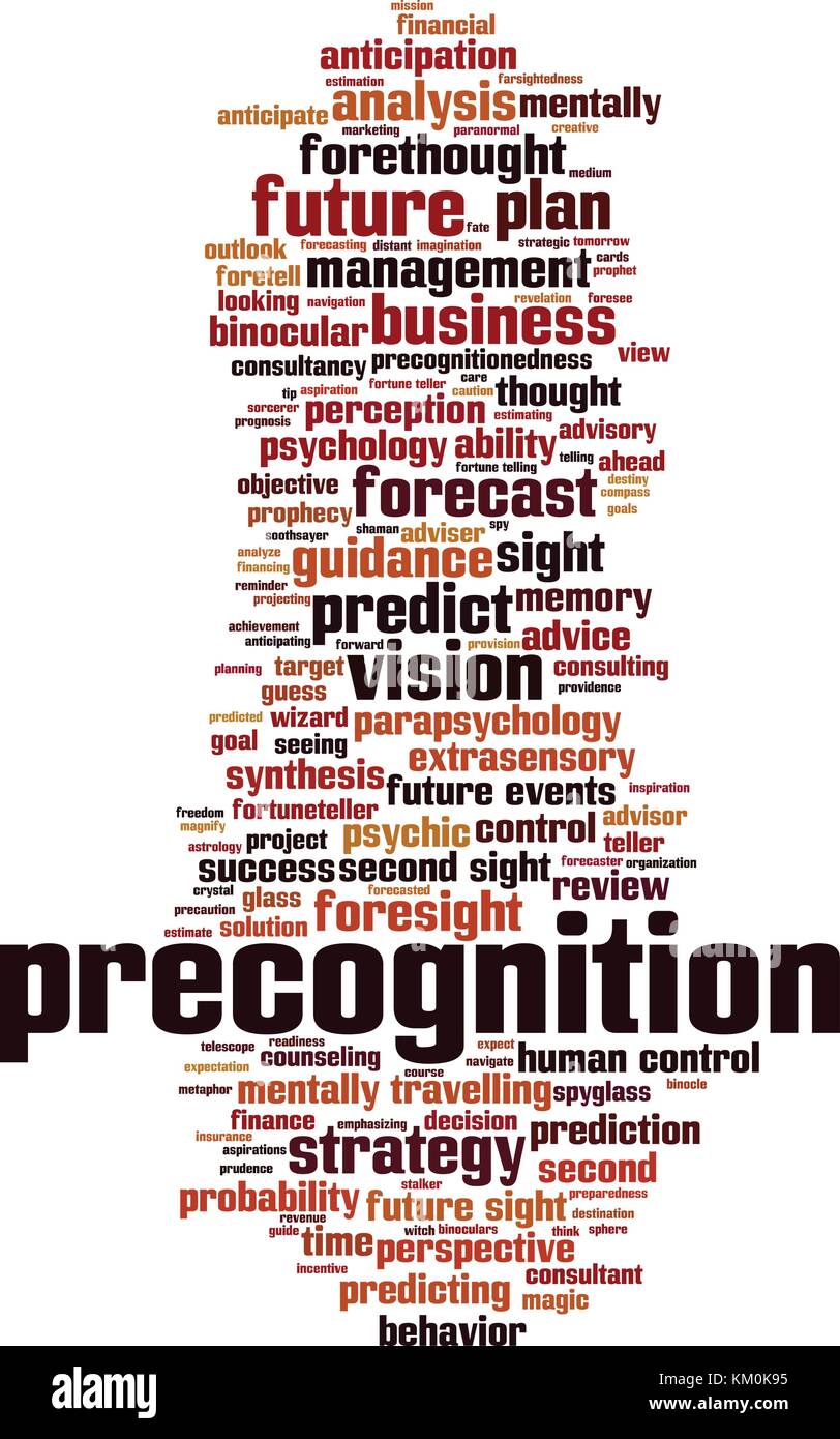 Intuitive predictive precognition. Облако слов финансы. precognition. synthesis word in pic.