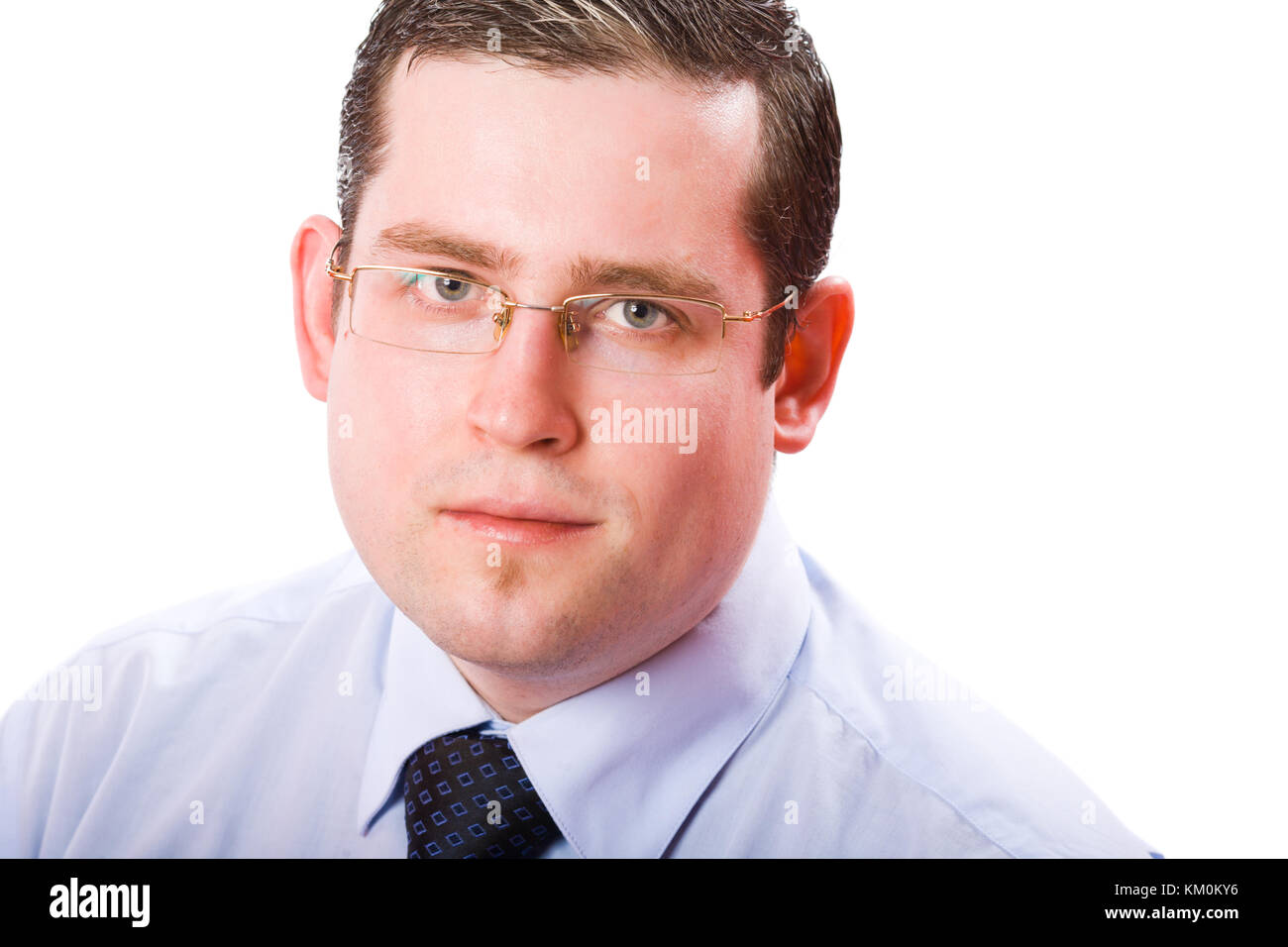 Close up portrait of Business man isolated on white Stock Photo - Alamy