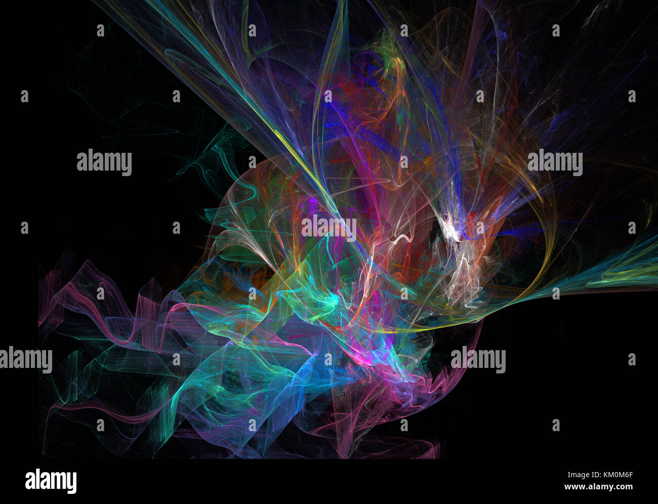 Black and white fractal flame Stock Photo - Alamy