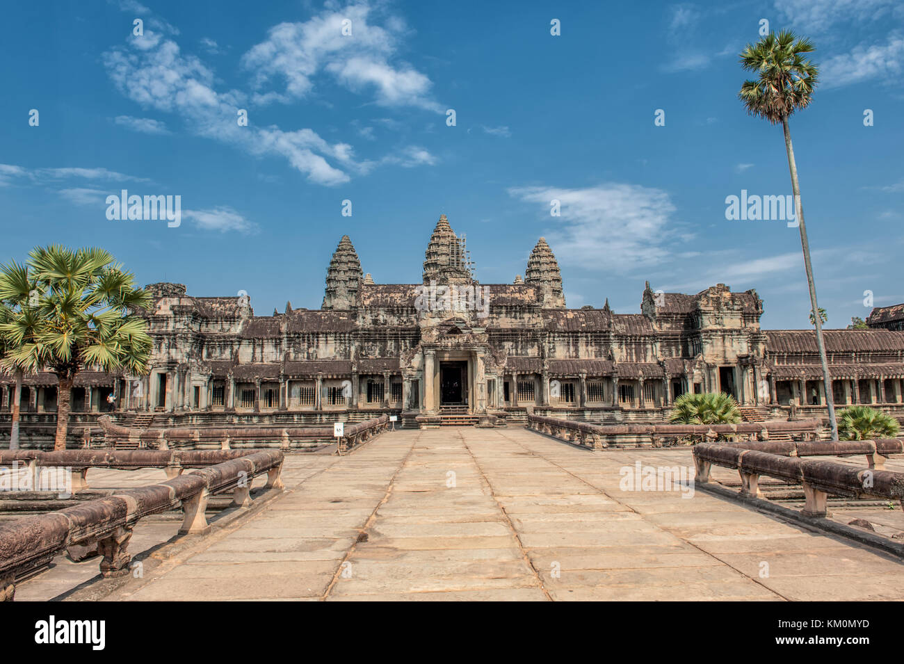 Angkor Wat is a 12th century temple and a world famous UNESCO World Heritage site in Siem Reap, Cambodia Stock Photo