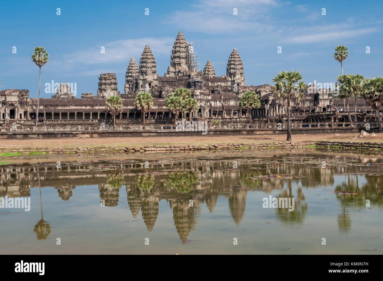 Angkor Wat is a 12th century temple and a world famous UNESCO World Heritage site in Siem Reap, Cambodia Stock Photo