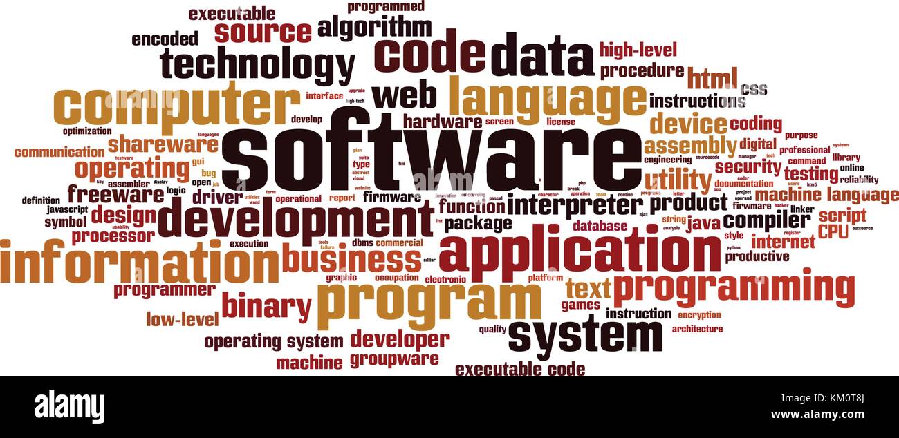 Software word cloud concept. Vector illustration Stock Vector Image ...