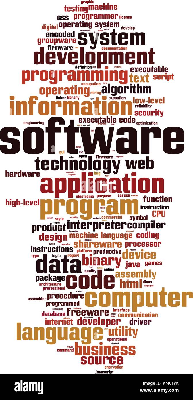 Software word cloud concept. Vector illustration Stock Vector Image ...