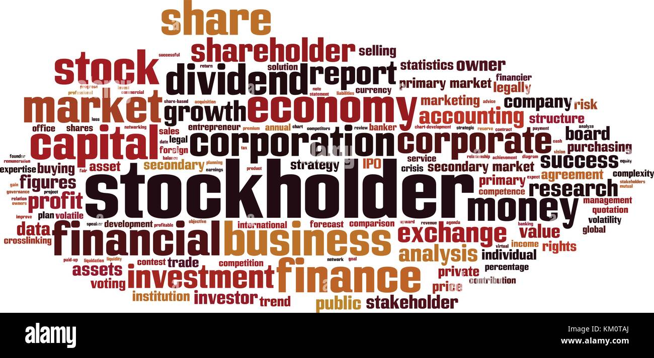 Stockholder word cloud concept. Vector illustration Stock Vector Image ...