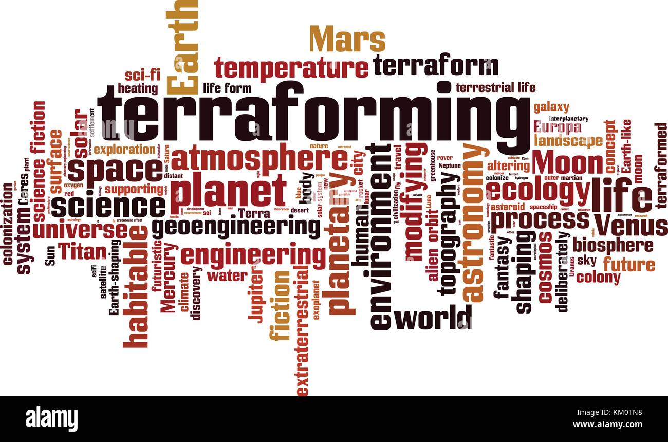 Terraforming word cloud concept. Vector illustration Stock Vector Image ...
