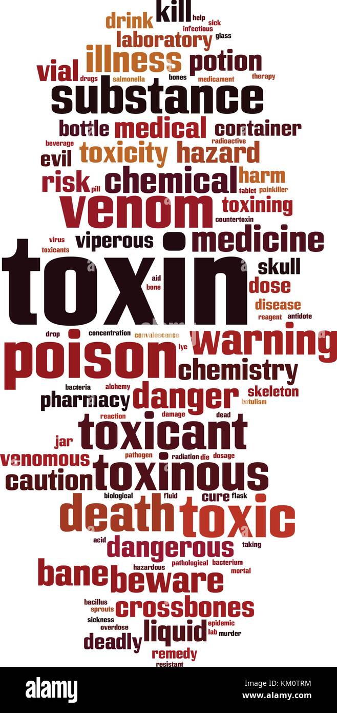 Toxin word cloud concept. Vector illustration Stock Vector
