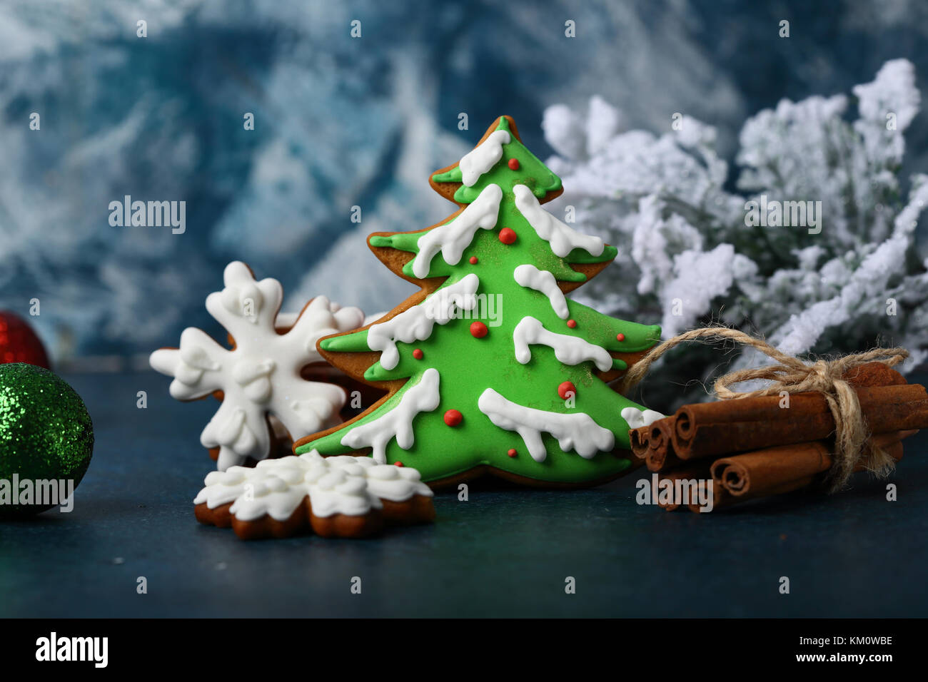 blue christmas background with tree Stock Photo - Alamy