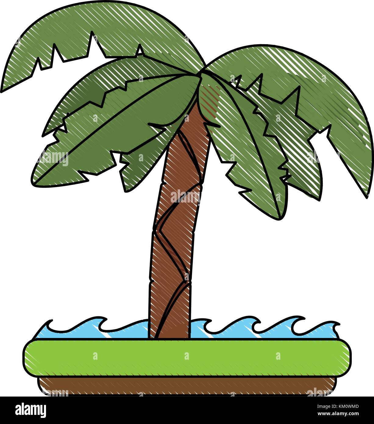 Palm tree isolated Stock Vector Image & Art - Alamy