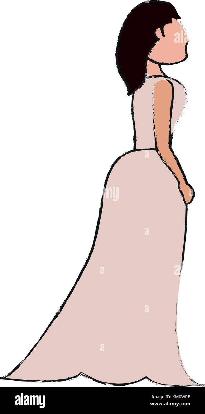 Bride with beautiful dress Stock Vector Image & Art - Alamy