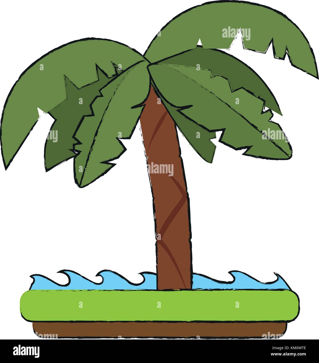 Palm tree isolated Stock Vector Image & Art - Alamy