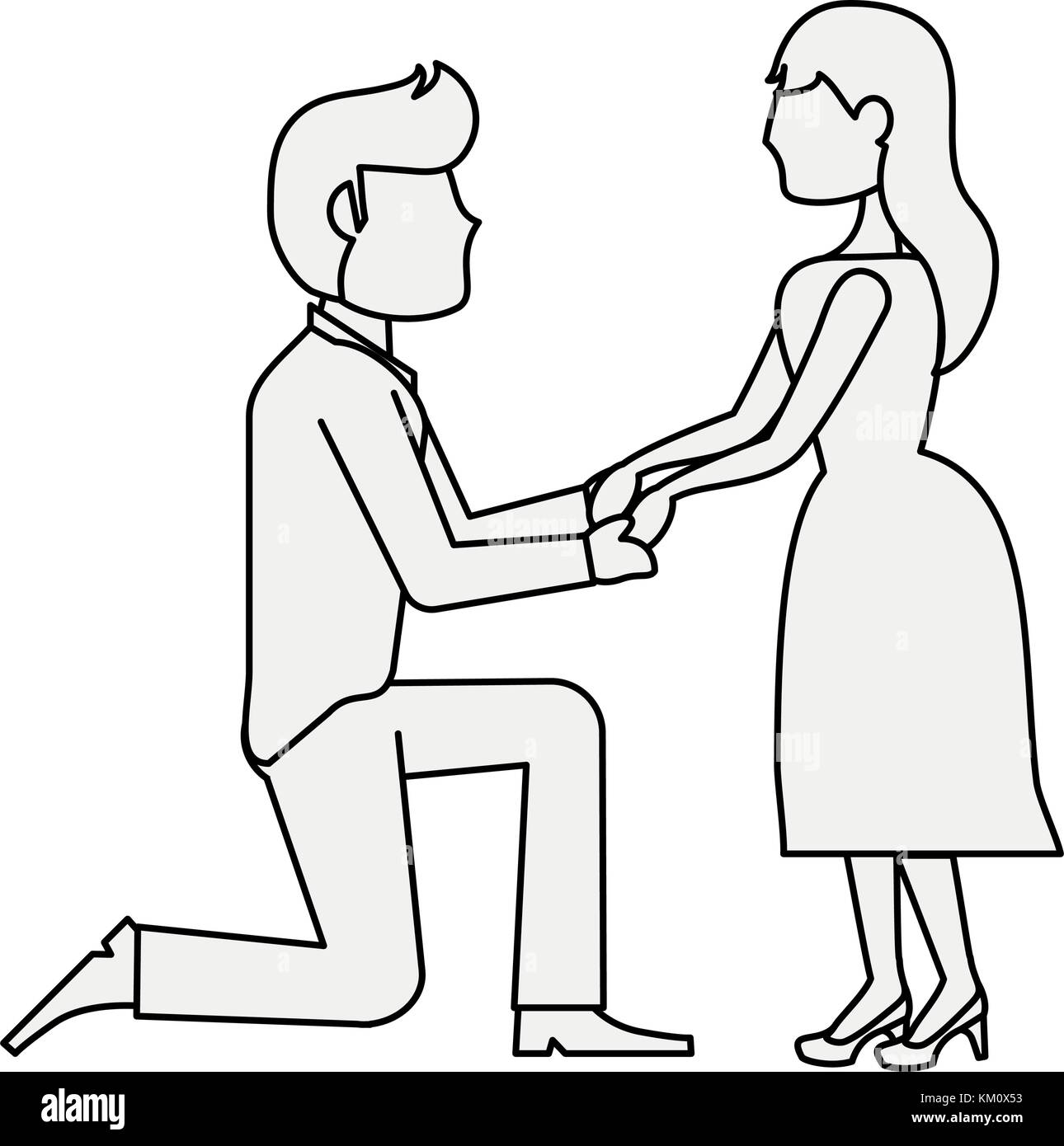 Wedding proposal cartoon Stock Vector Image & Art - Alamy