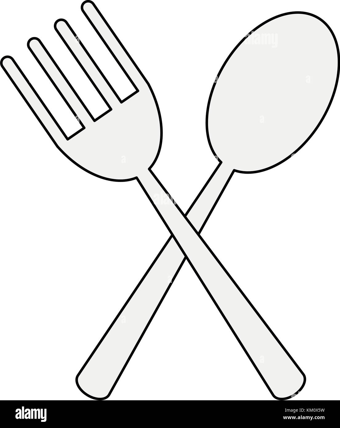 Fork and spoon cutlery Stock Vector Image & Art - Alamy