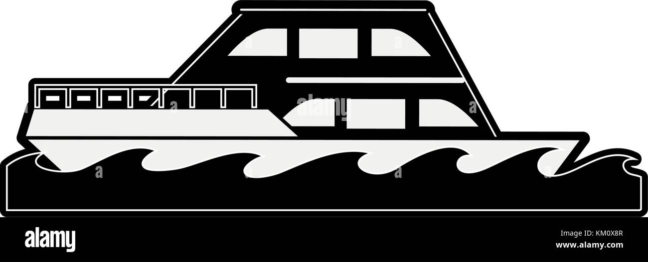 Luxury yacht isolated Stock Vector