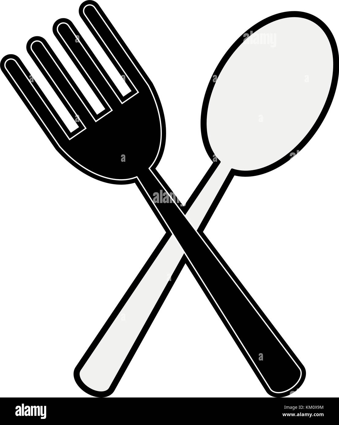 Fork and spoon cutlery Stock Vector Image & Art Alamy