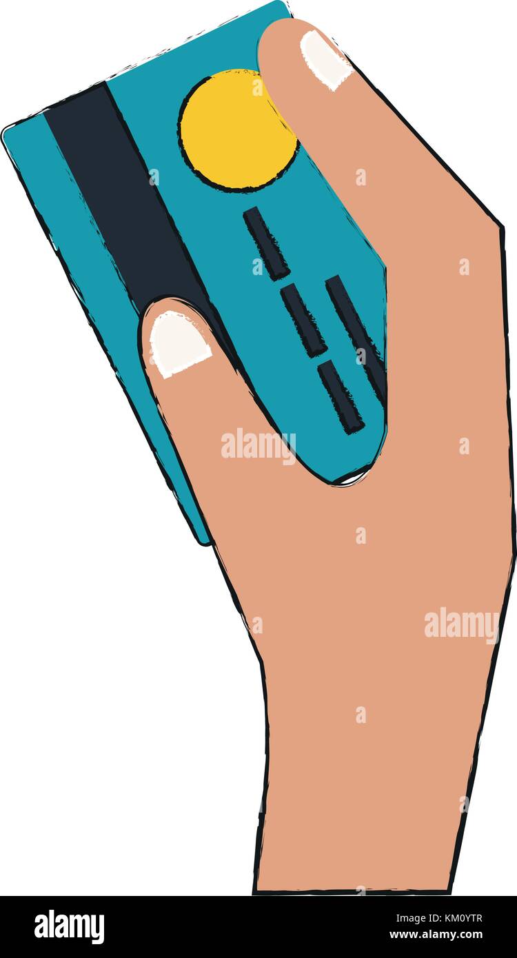 Hand with credit card Stock Vector Image & Art - Alamy