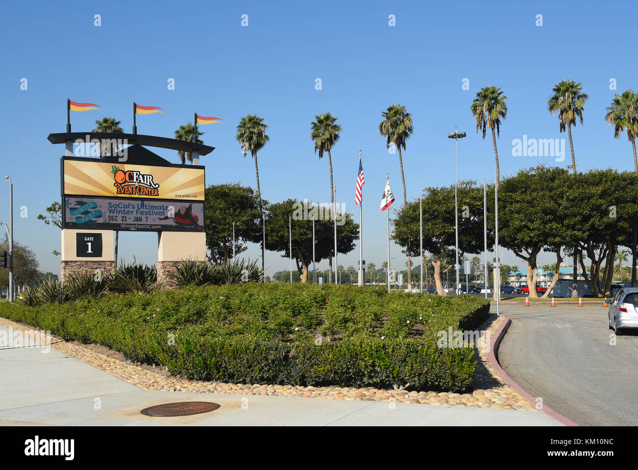 COSTA MESA, CA DEC 1, 2017 OC Fair and Event Center main gate. The
