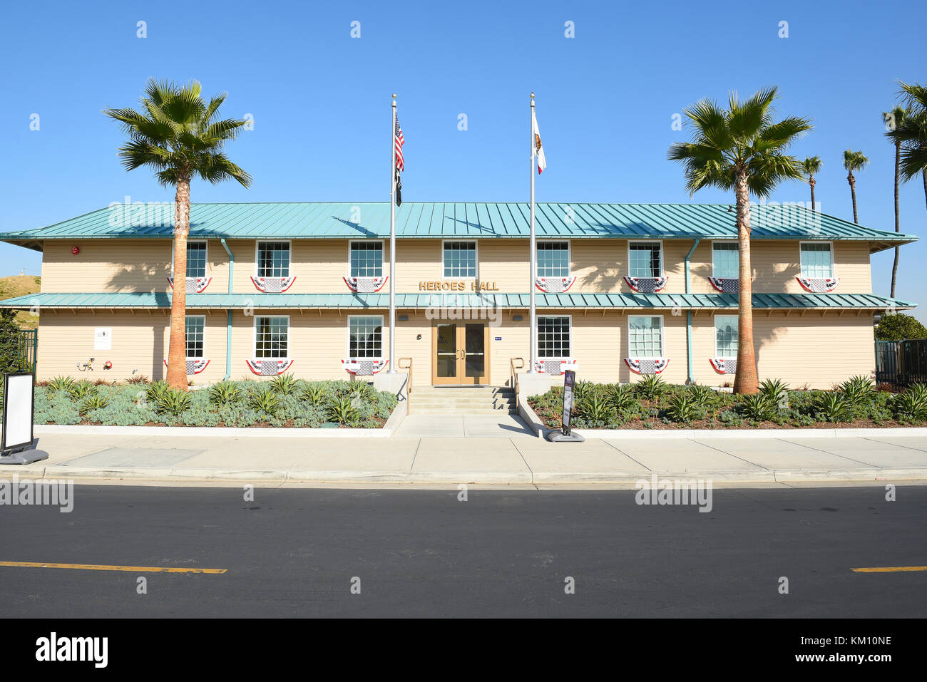 COSTA MESA, CA - DEC 1, 2017: Heroes Hall at the OC Fair and Event Center. A museum and education center that celebrates the legacy of Orange County v Stock Photo