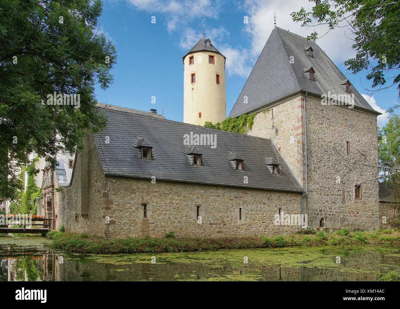 BITBURG, GERMANY - JUNE 26, 2017: Old Rittersdorf Castle close to Bitburg on June 26, 2017 in Germany, Europe Stock Photo