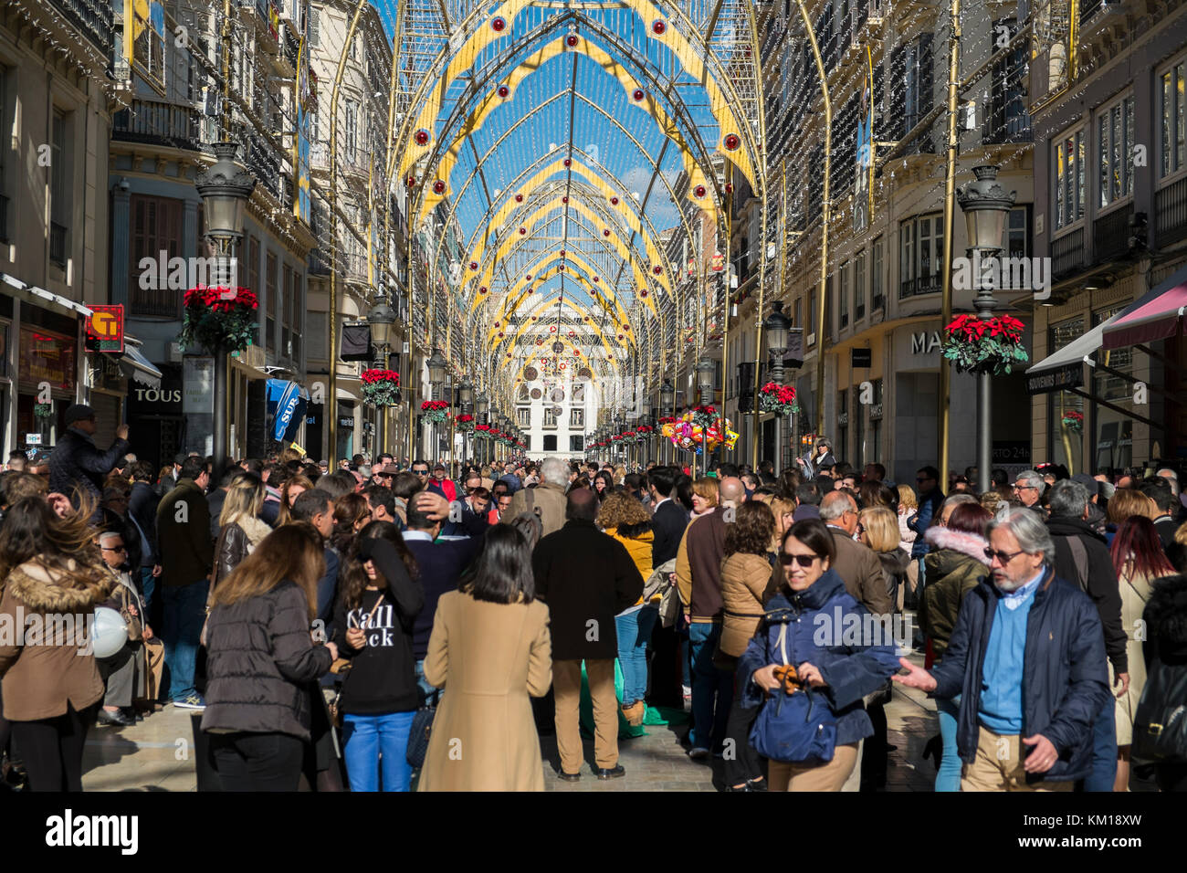 Malaga spain christmas lights