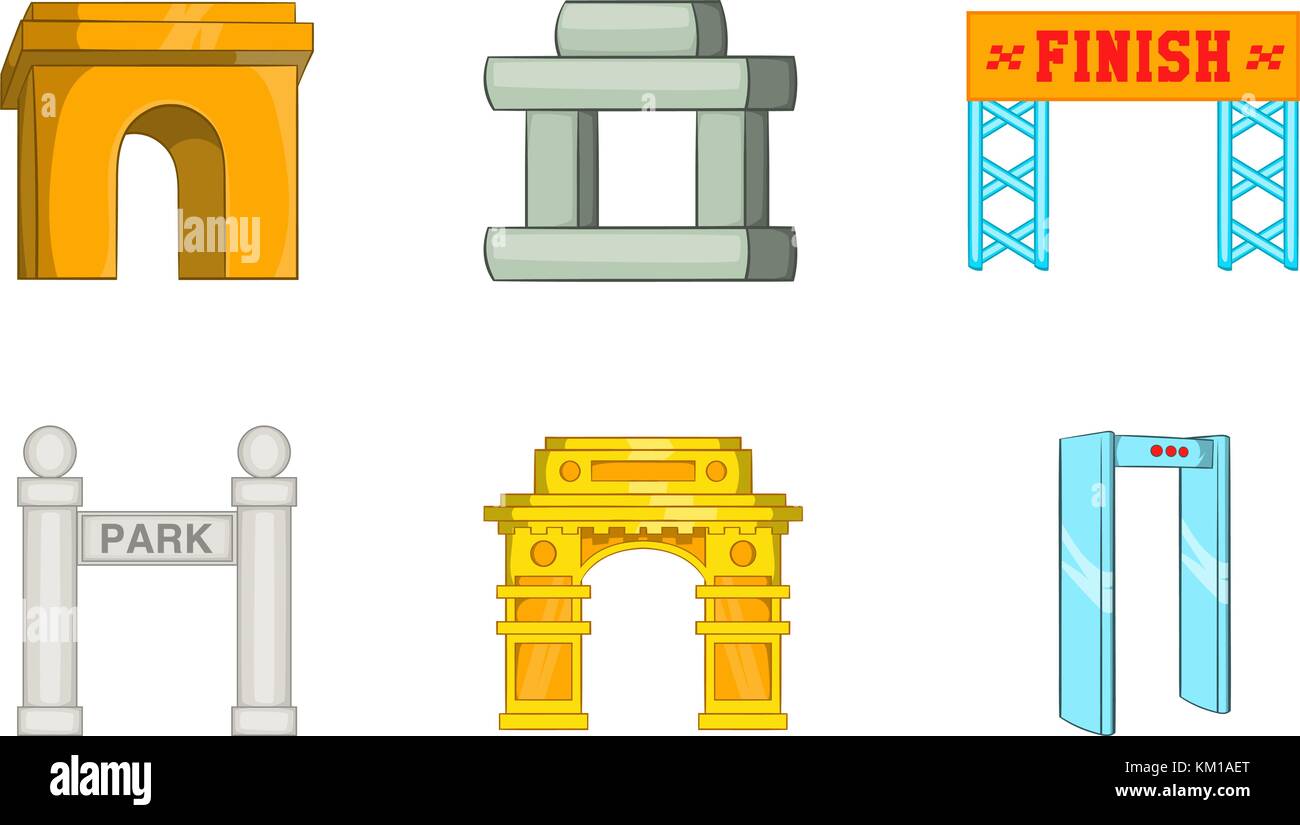 Arch icon set, cartoon style Stock Vector Image & Art - Alamy