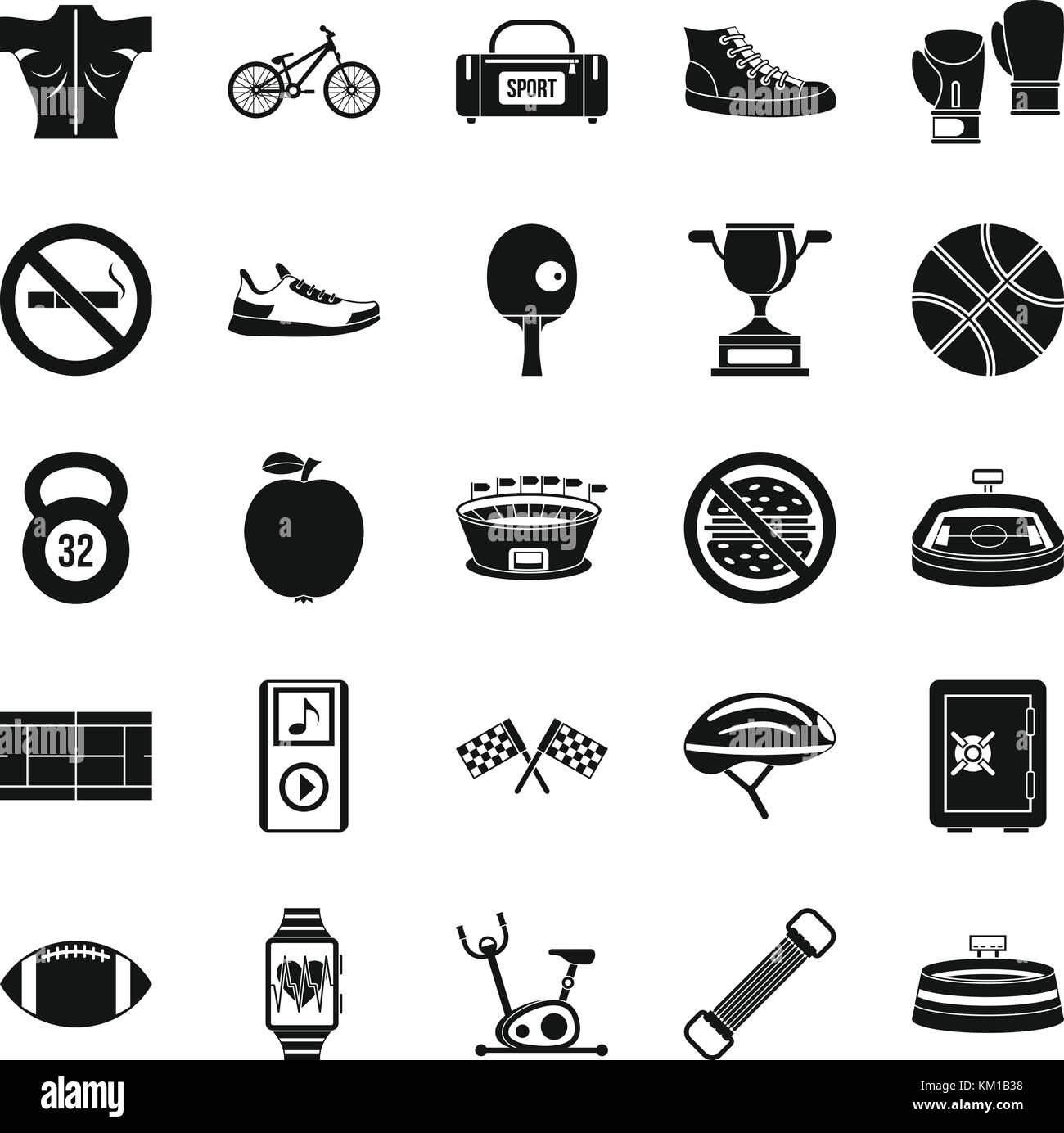 Affray icons set, simple style Stock Vector Image & Art - Alamy