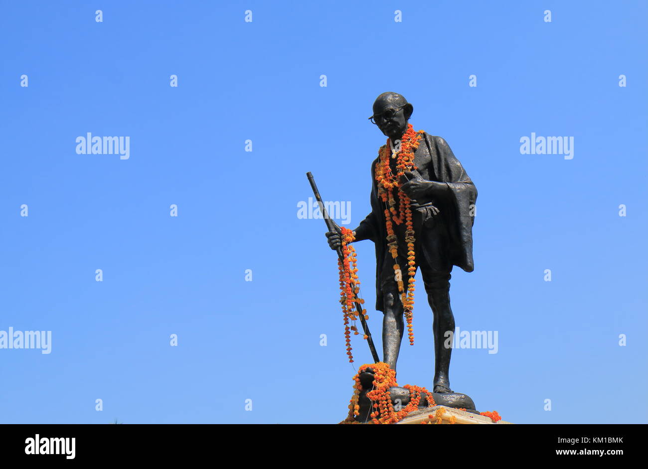 Mahhatma Gandhi statue at Sajjan Nivas park Udaipur India. Stock Photo