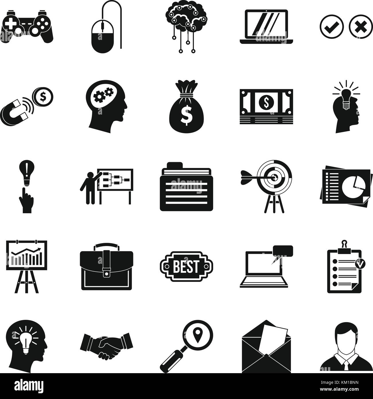 Creating game icons set, simple style Stock Vector Image & Art - Alamy