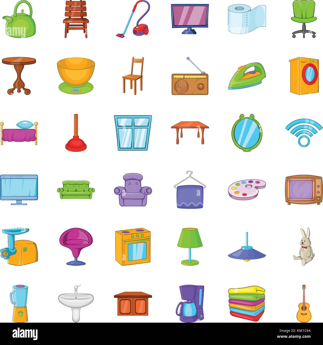 Vacuum cleaner icons set, cartoon style Stock Vector Image & Art - Alamy